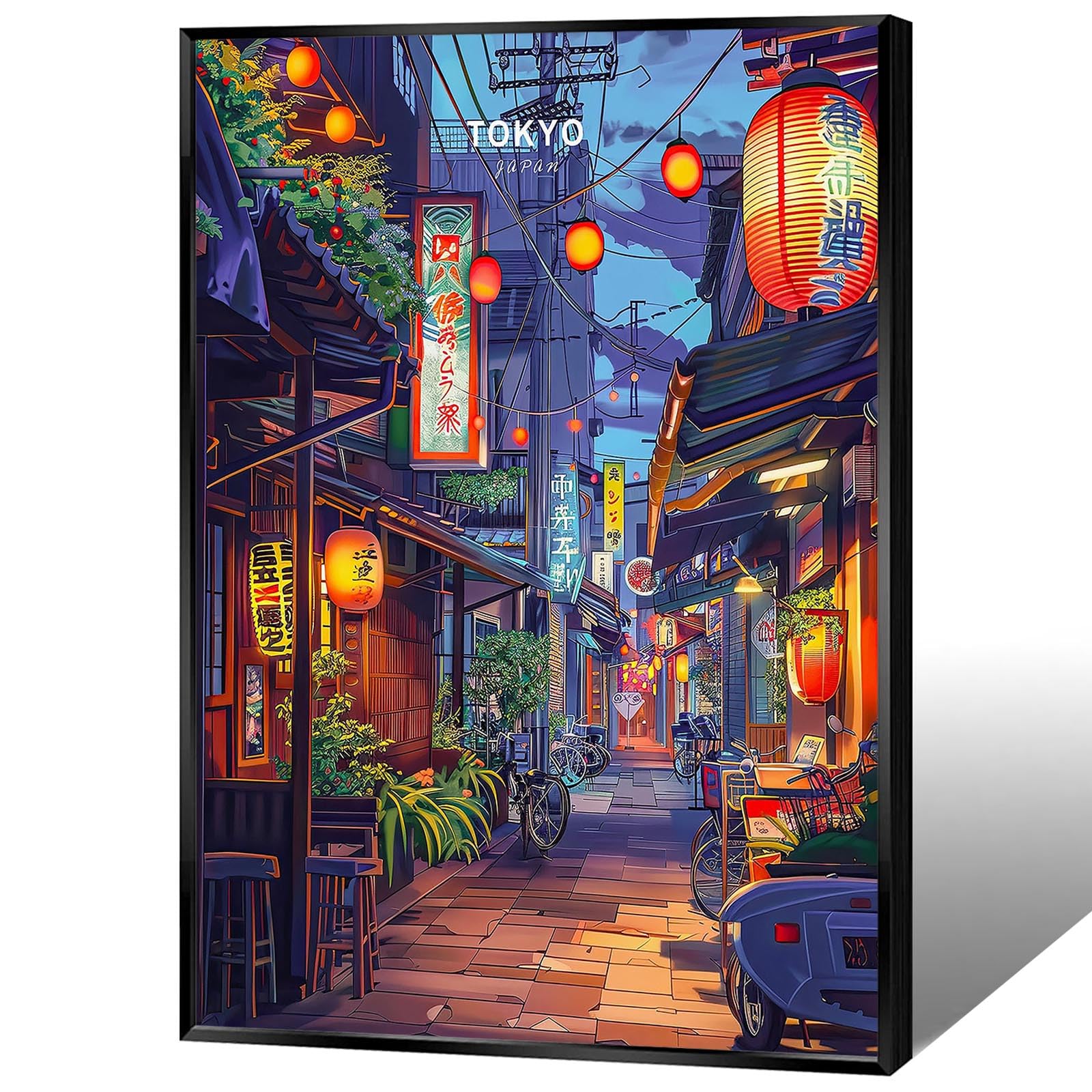Amazon.com: Japan Night Streets Wall Art Trendy Tokyo Travel